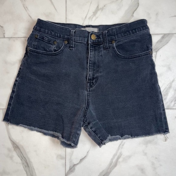 Madewell black washed Denim Shorts High‎ rise 28 - Picture 1 of 6